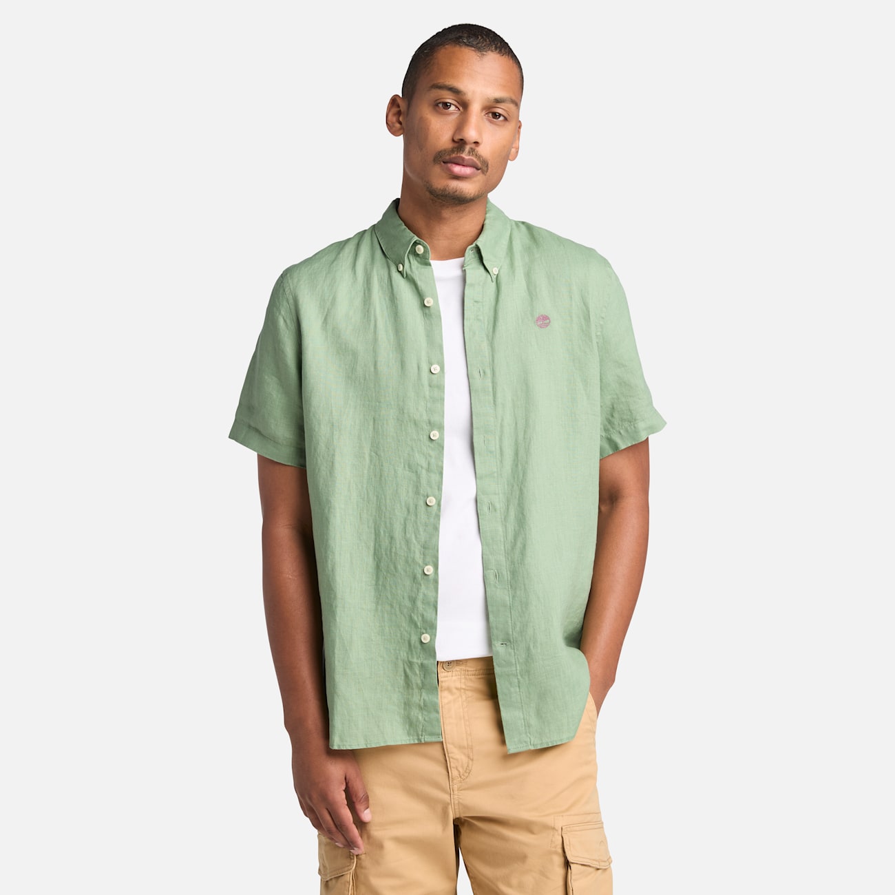 Camicia Estiva Slim Fit Timberland in Lino Mill Brook Camicia Estiva Slim Fit Timberland in Lino