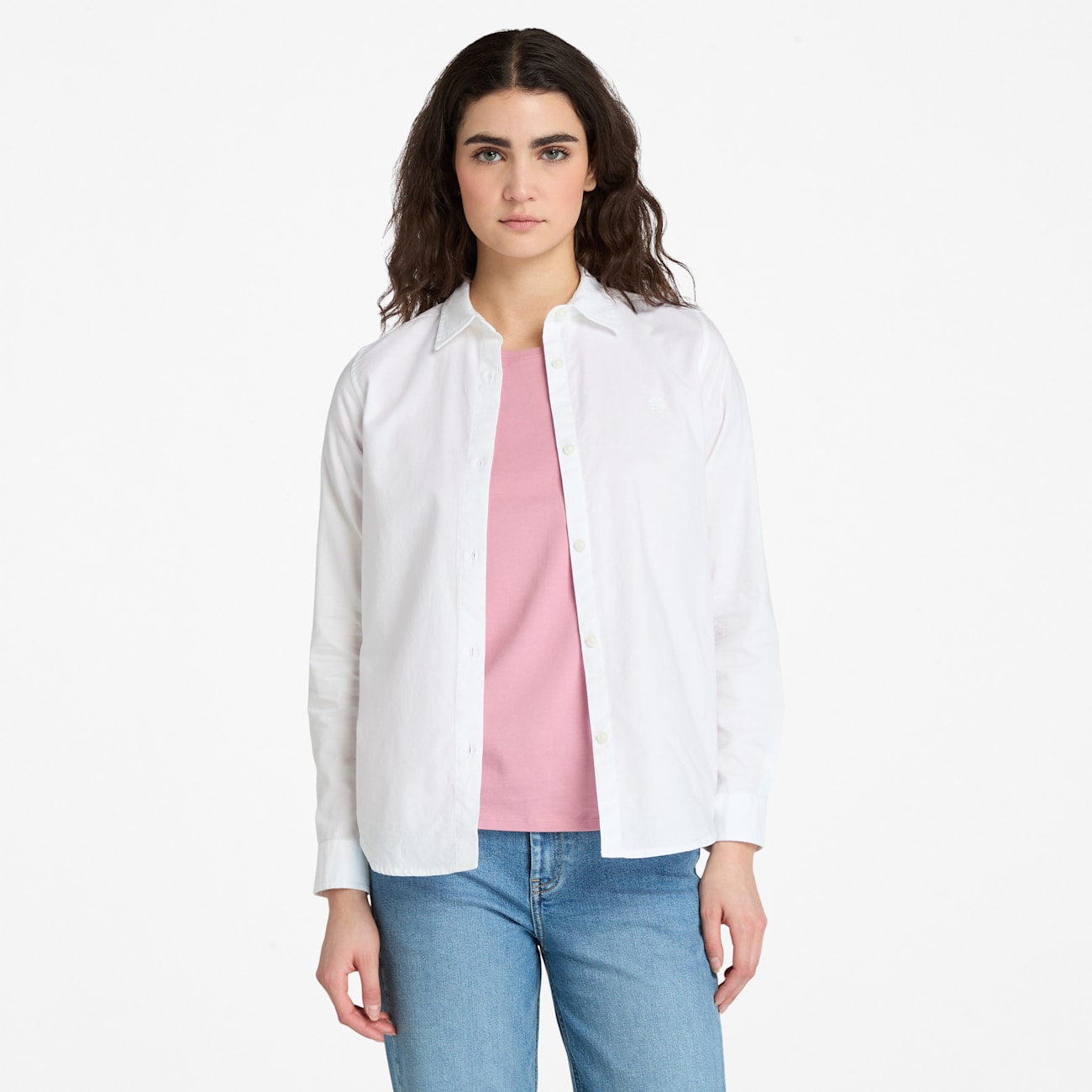 Camicia Oxford Bianco Timberland® da Donna con Vestibilità Regular Camicia Oxford Bianco Timberland® da Donna con Vestibilità Regular