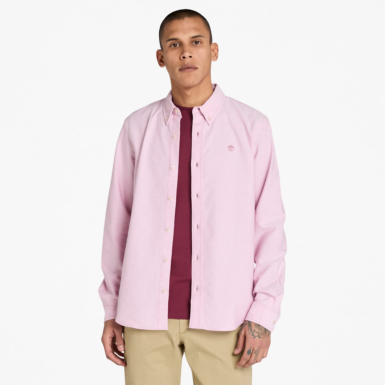 Camicia Rosa da Uomo Slim Fit Timberland Camicia Rosa Slim Fit da Uomo Timberland - Stile e Comfort