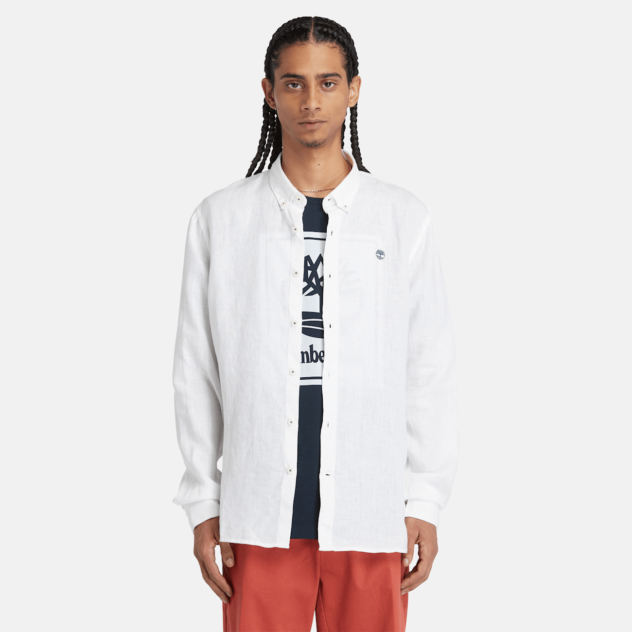 Camicia Timberland Mill Brook Uomo in Lino Fresco Camicia Timberland Mill Brook Uomo in Lino Fresco - Eleganza Estiva