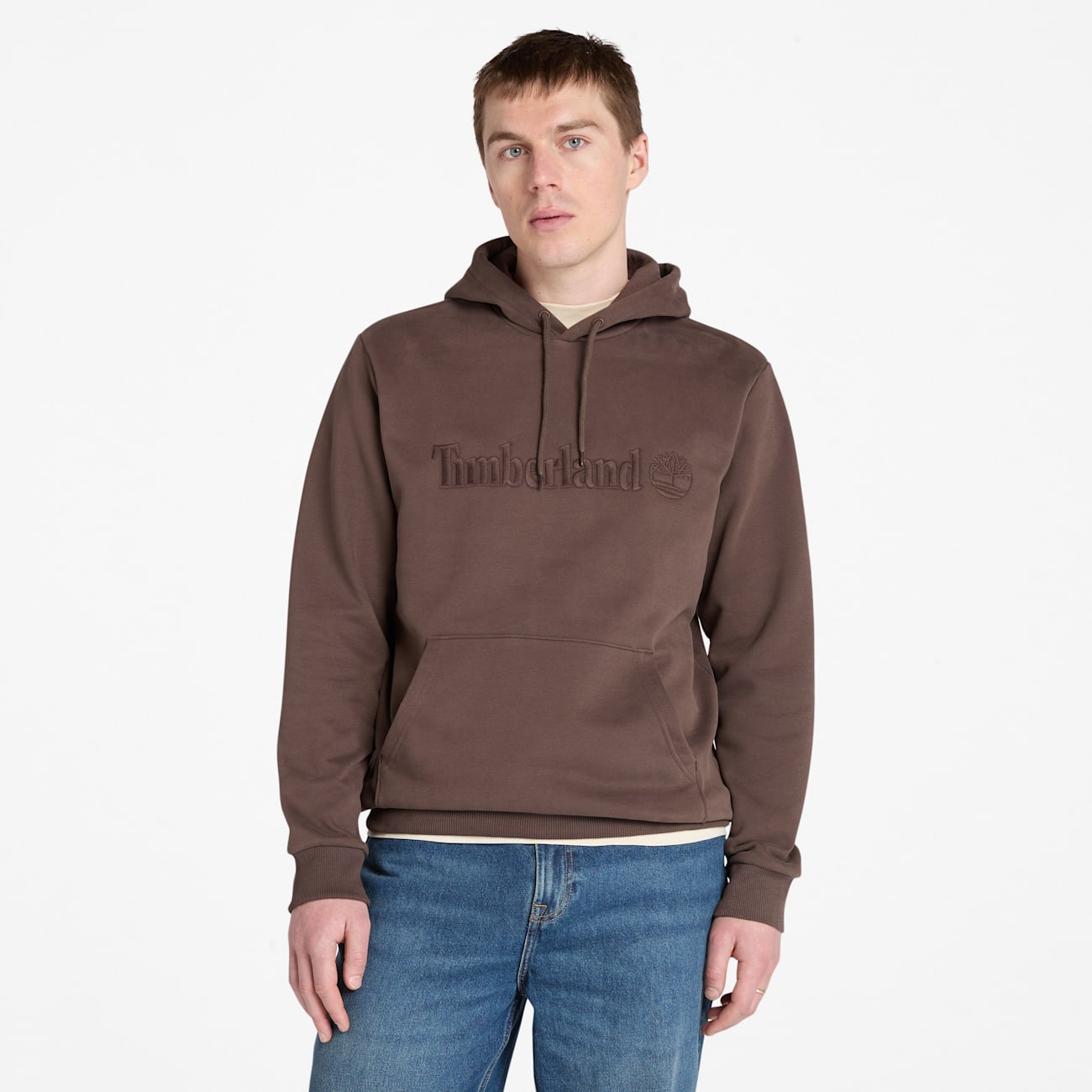 Felpa Marrone da Uomo Timberland con Cappuccio e Tasca Felpa Marrone da Uomo Timberland con Cappuccio e Tasca