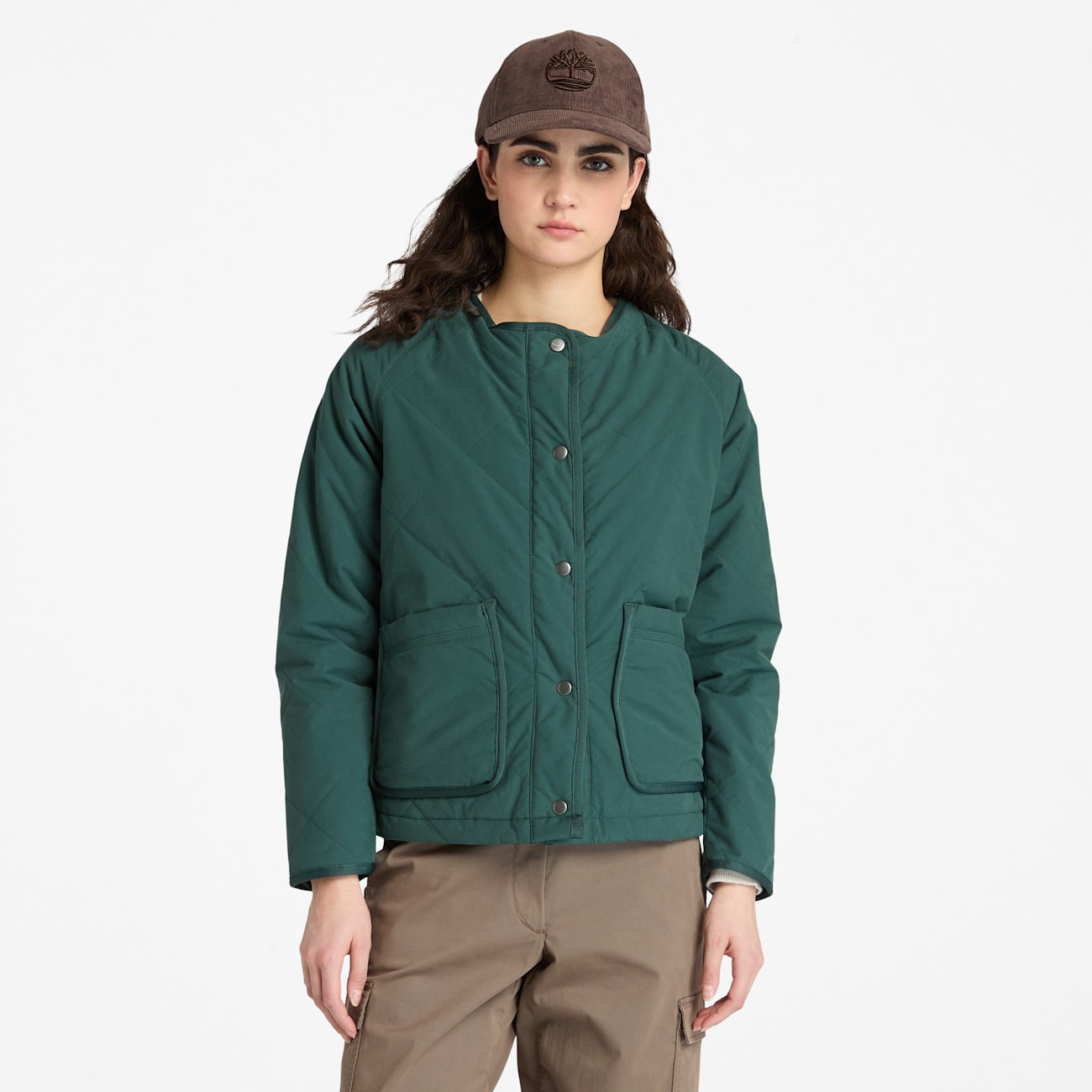 Giacca Impermeabile Trapuntata Timberland Verde Scuro