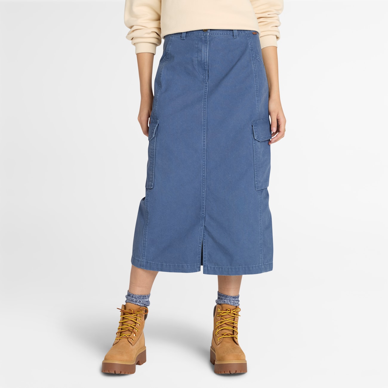 Gonna Cargo da Donna in Cotone Blu Scuro Timberland