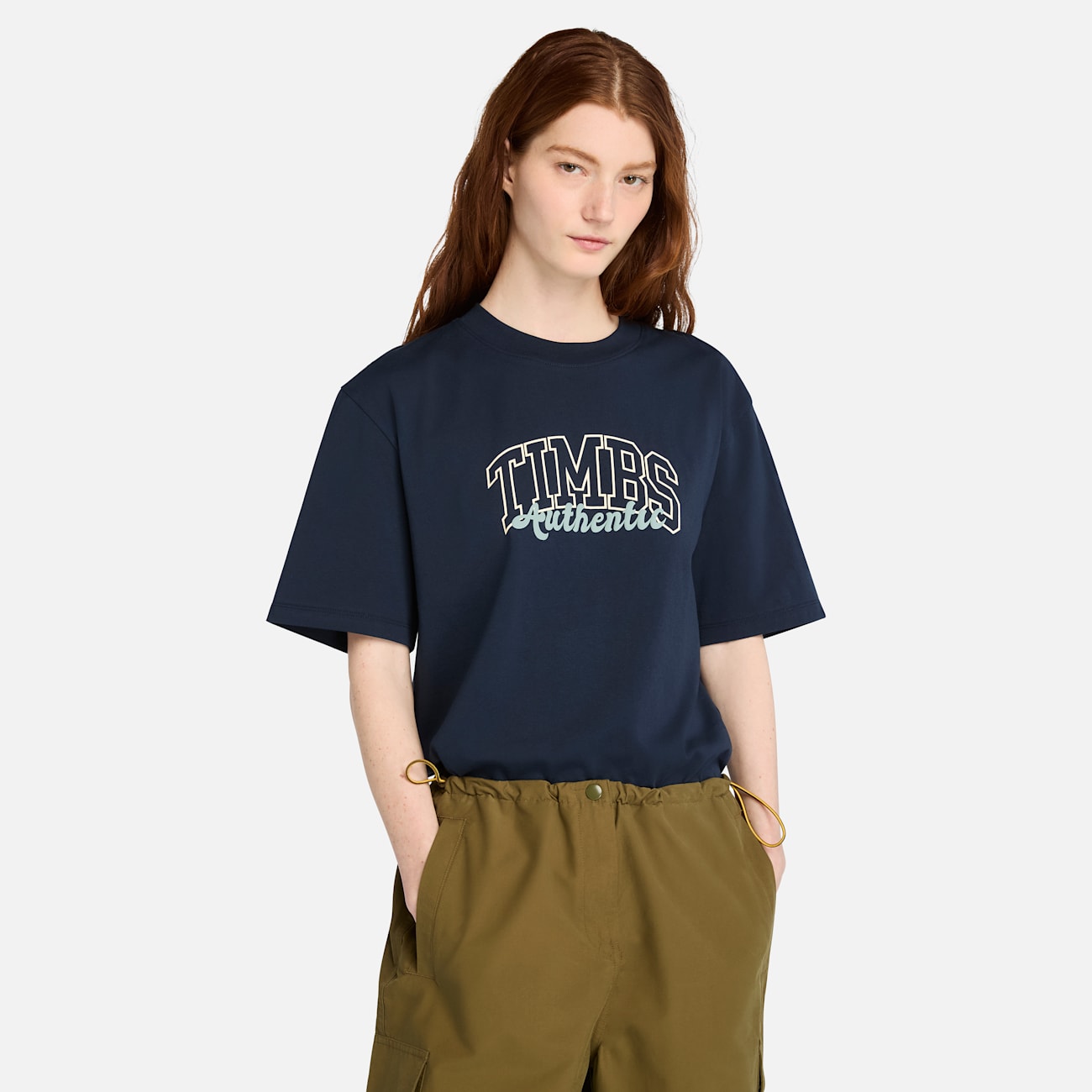 T-shirt Donna Timberland con Grafica Stile Varsity