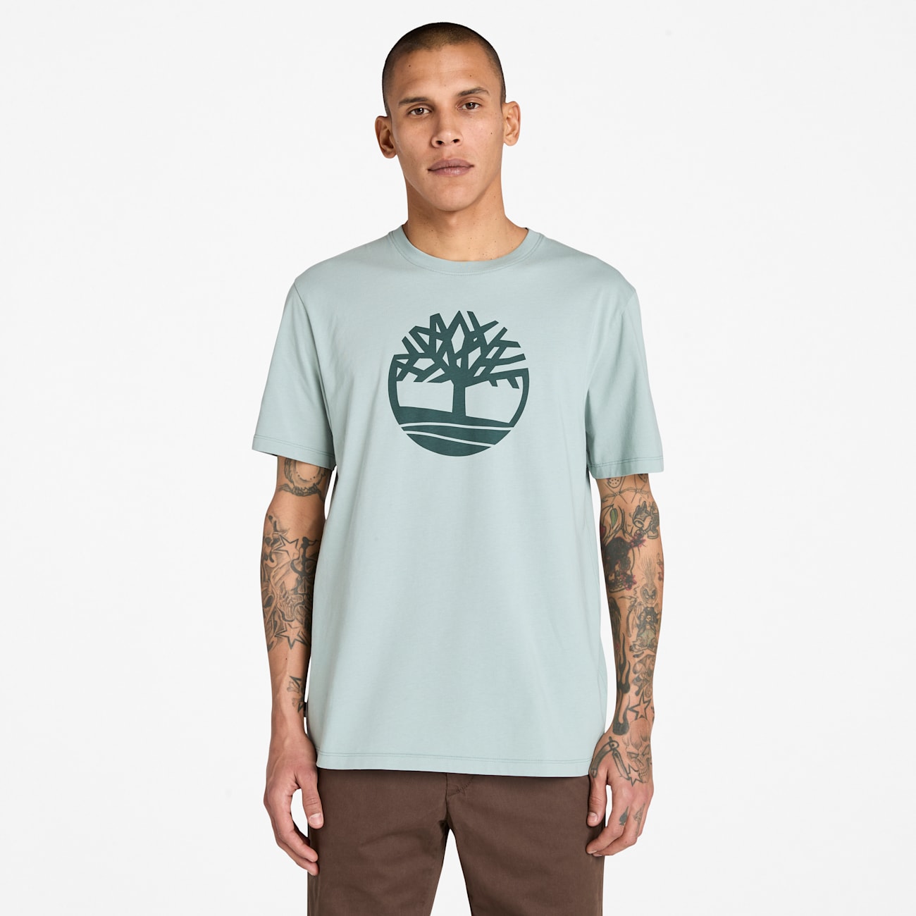 T-shirt Timberland Kennebec River Uomo in Cotone Grigio