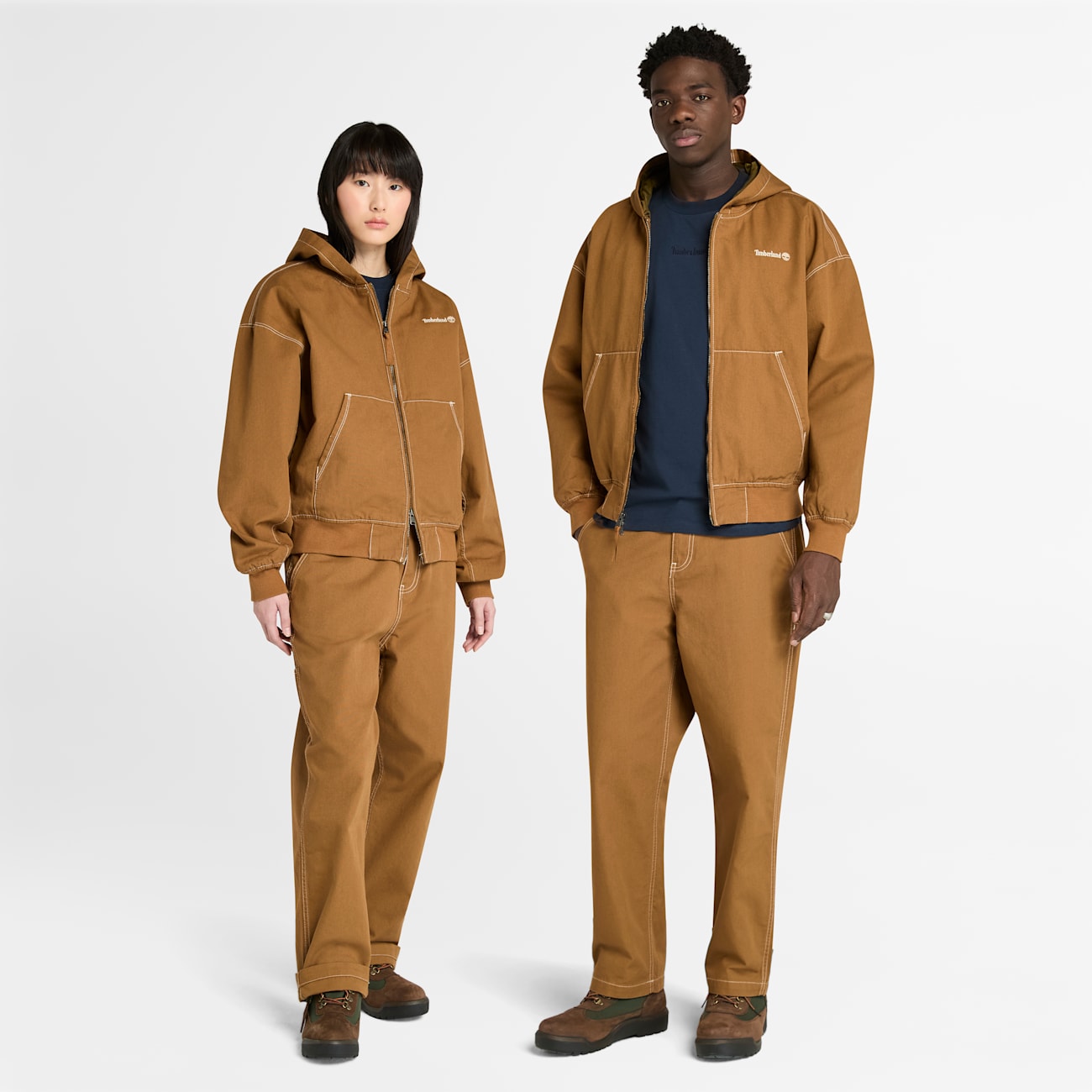 Timberland Bomber Unisex con Cappuccio in Tela Duck