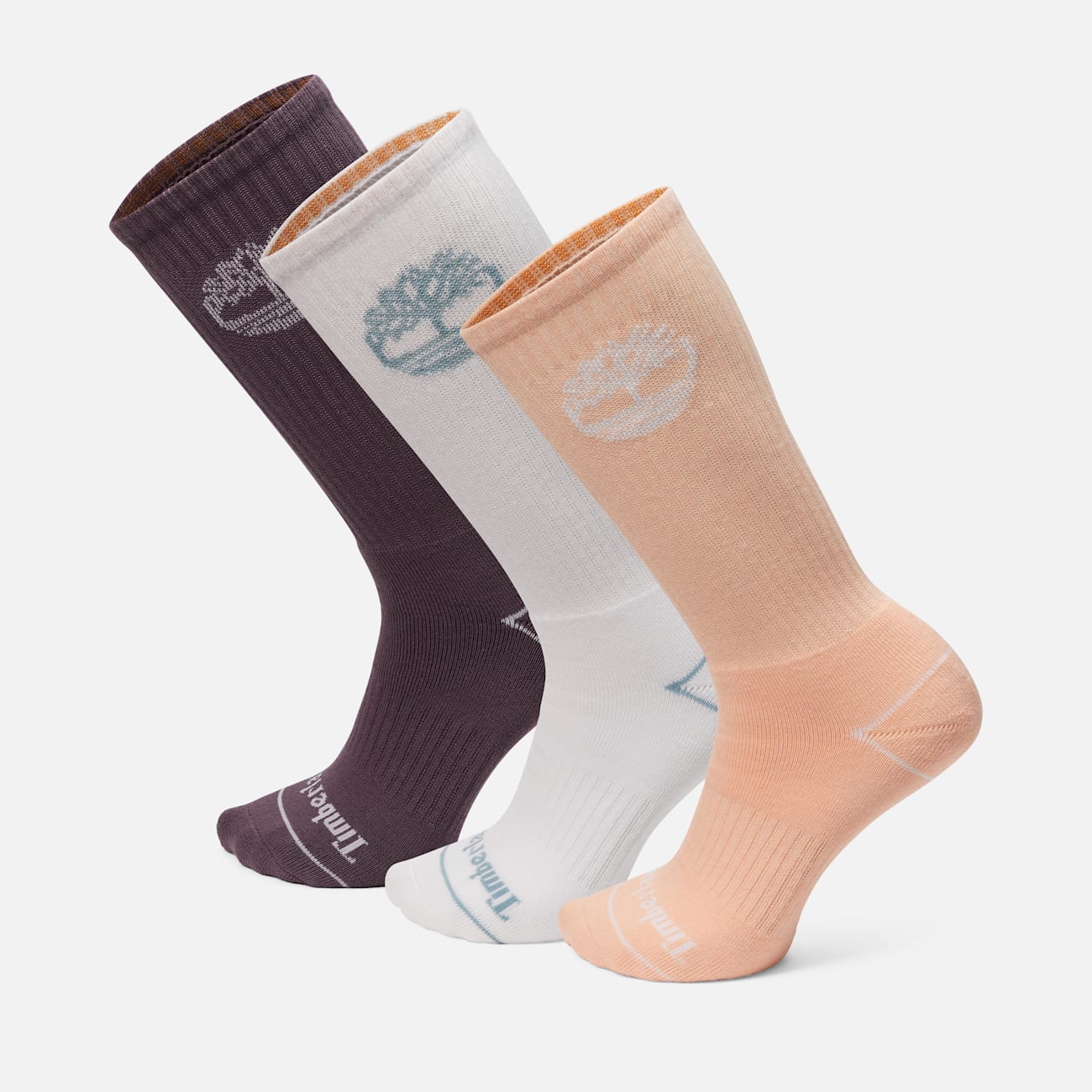 Timberland Calzettoni Rosa Chiaro con Logo ad Albero