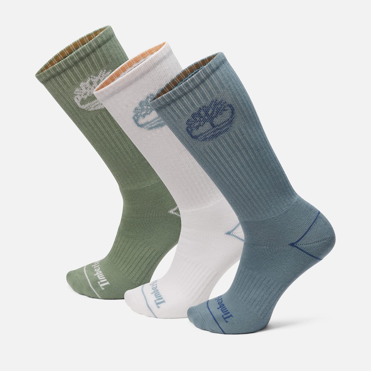 Timberland Calzettoni Verde con Logo ad Albero