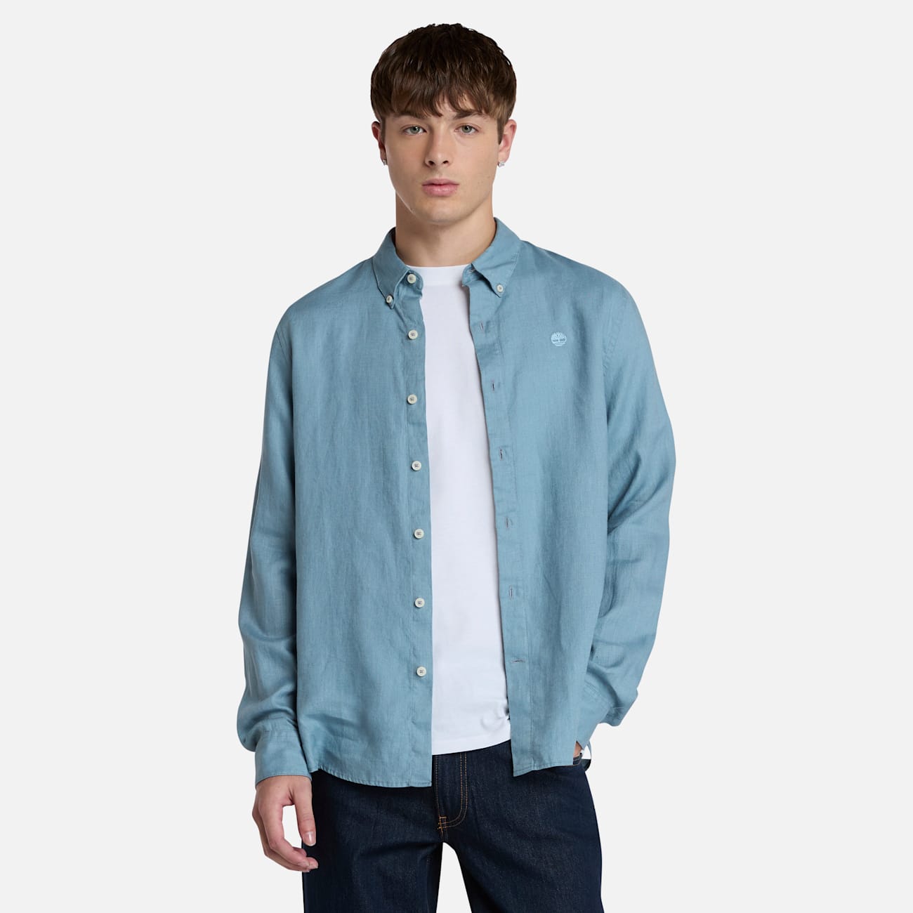 Timberland Camicia Elegante da Uomo Mill Brook in Lino