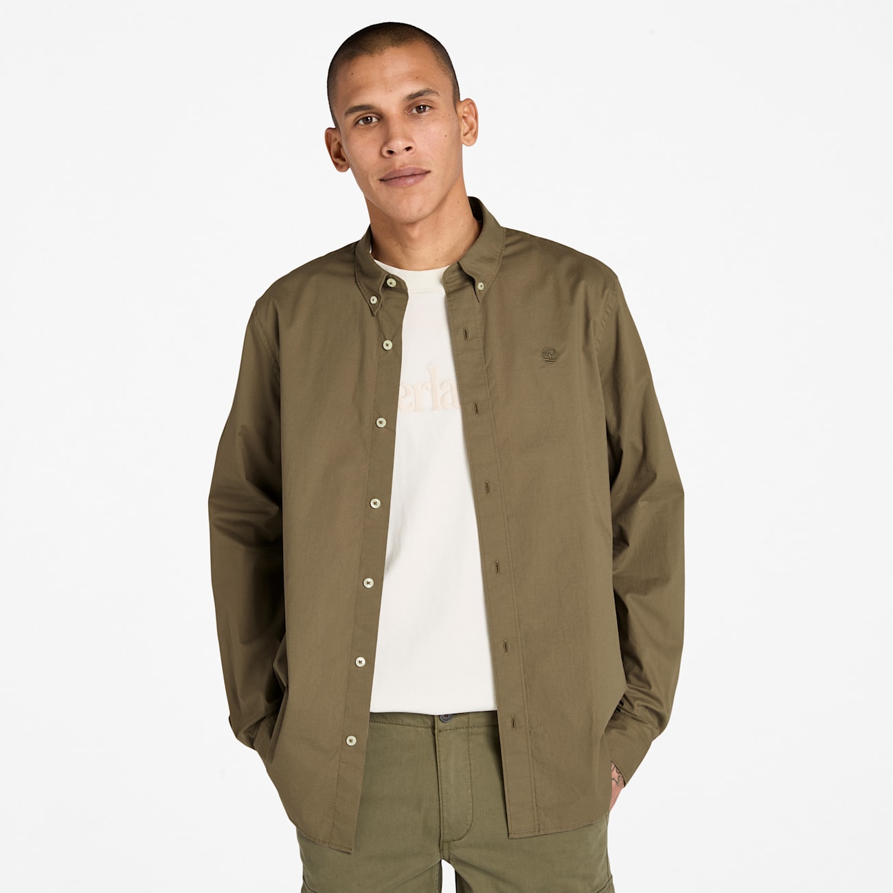 Timberland Camicia Elegante in Popeline da Uomo