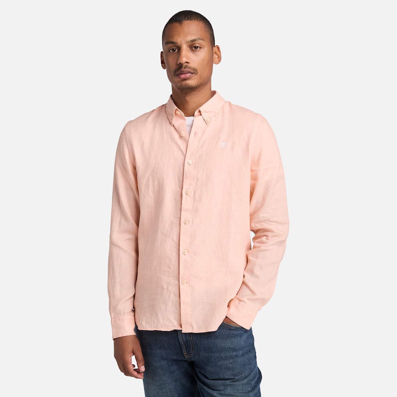 Timberland Camicia Slim Mill Brook da Uomo in Lino Timberland Camicia Slim Mill Brook da Uomo in Lino