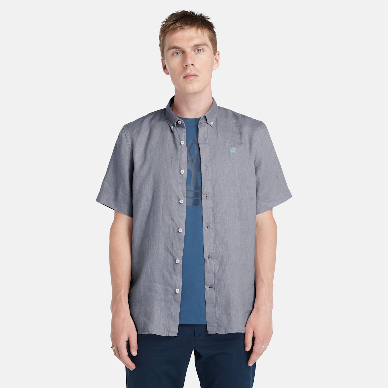 Timberland Camicia a Maniche Corte in Lino Mill Brook Timberland Camicia a Maniche Corte in Lino Mill Brook - Comfort e Stile