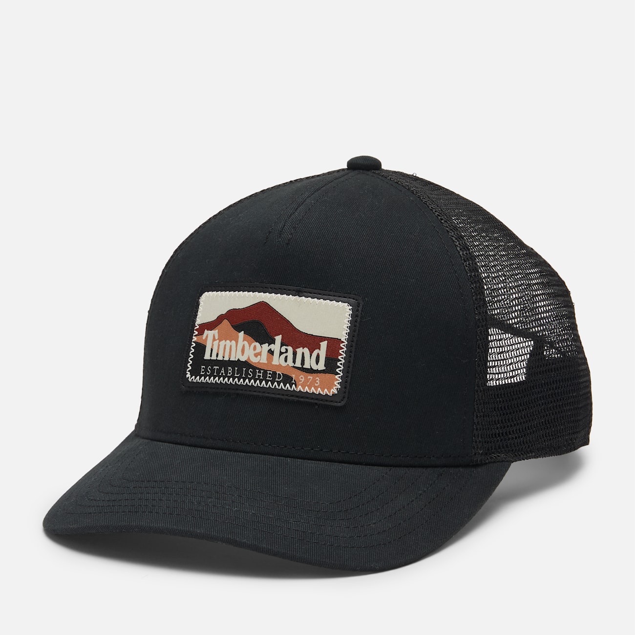 Timberland Cappellino Trucker Nero con Logo e Design Montano