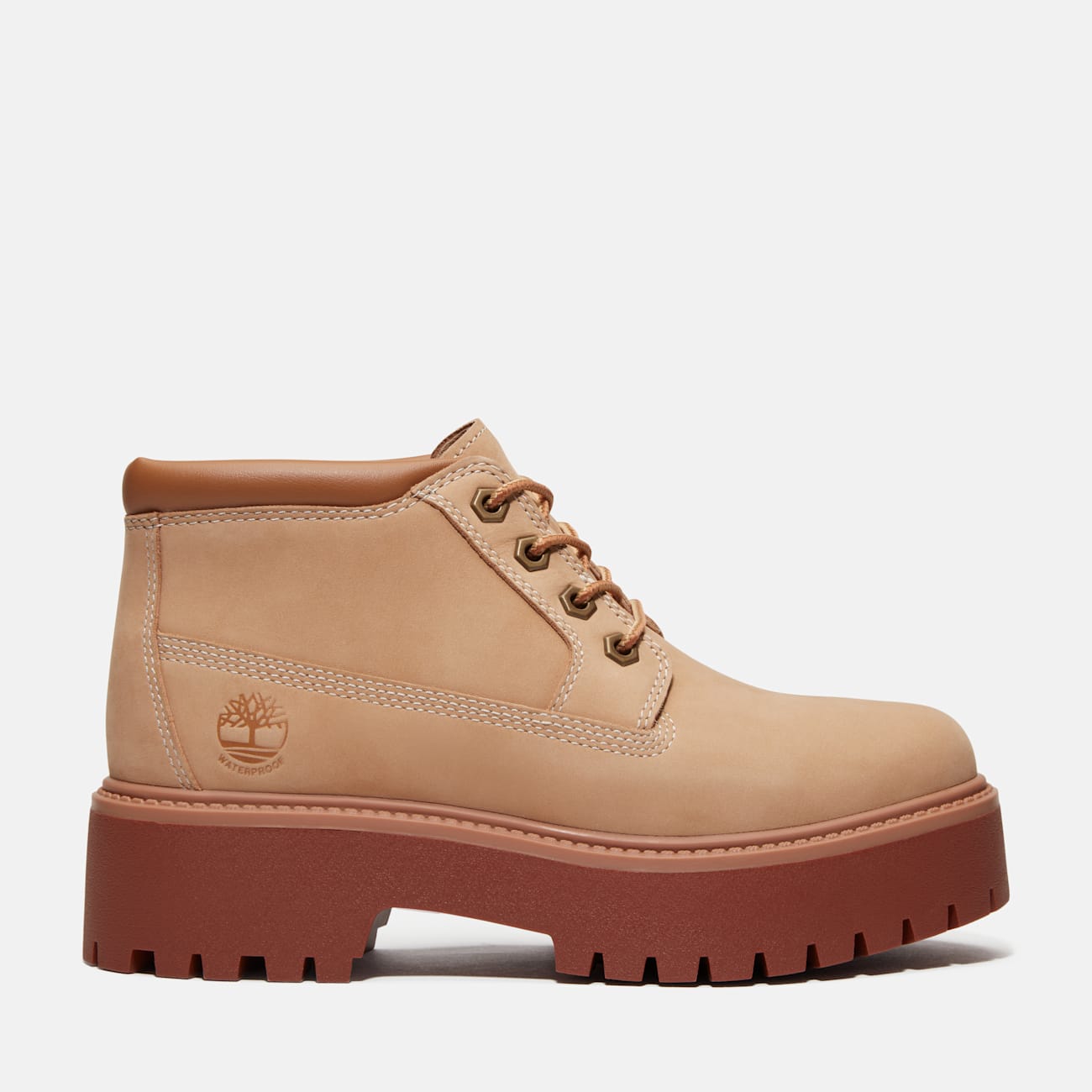 Timberland Chukka Donna Beige Impermeabile con Soletta OrthoLite
