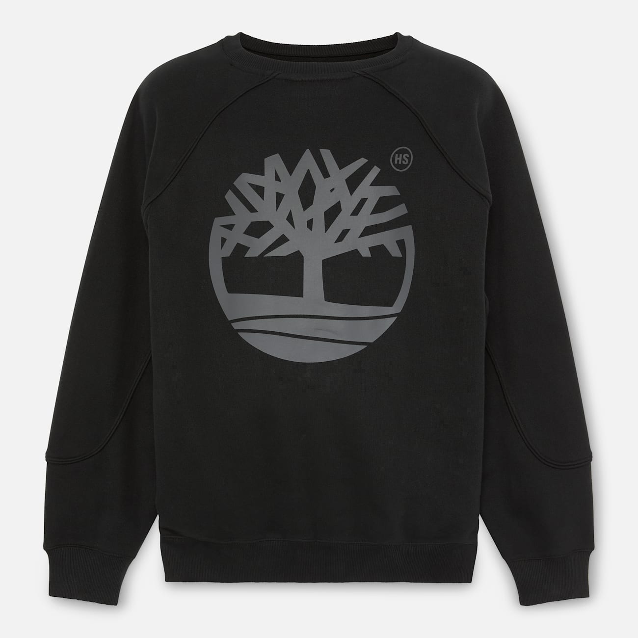 Timberland Felpa Girocollo Nera con Design Raglan