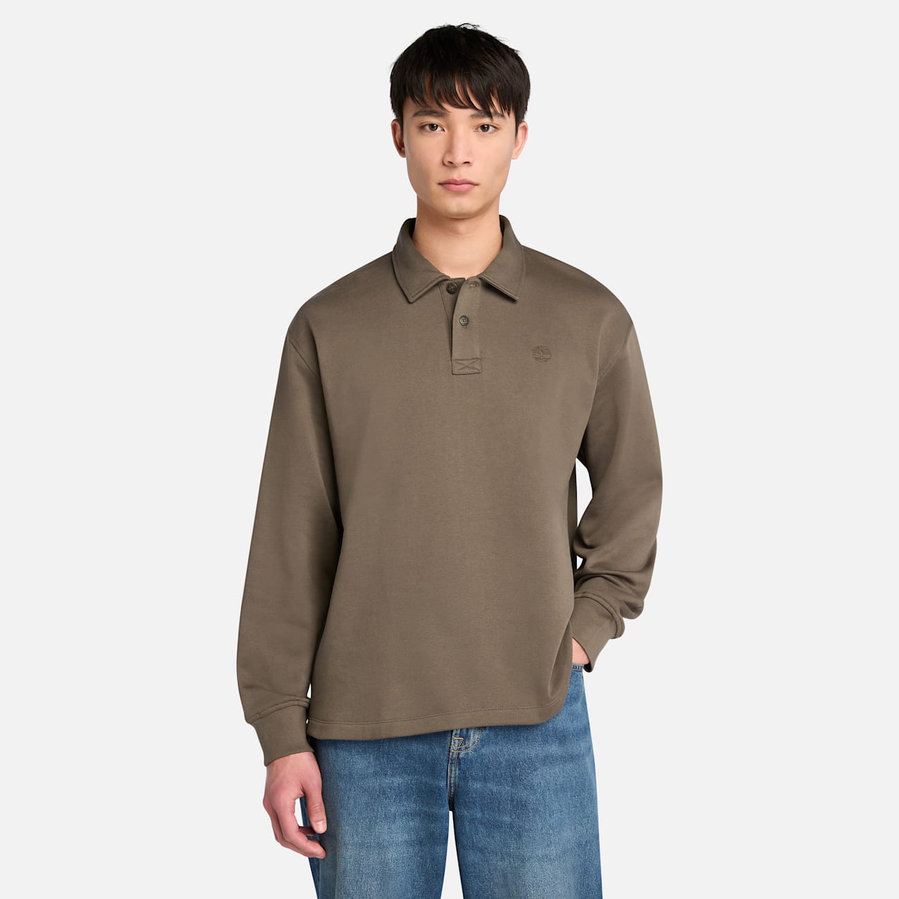 Timberland Felpa Polo da Uomo Marrone Sostenibile