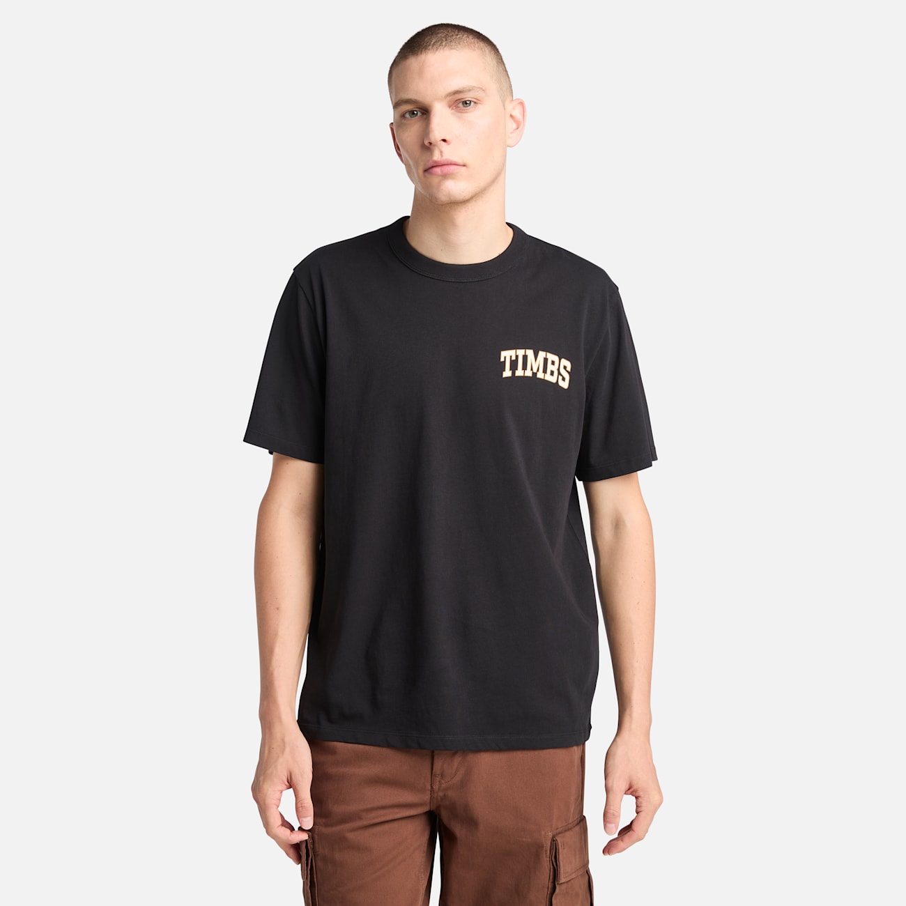 Timberland Maglietta da Uomo Nera con Logo TIMBS