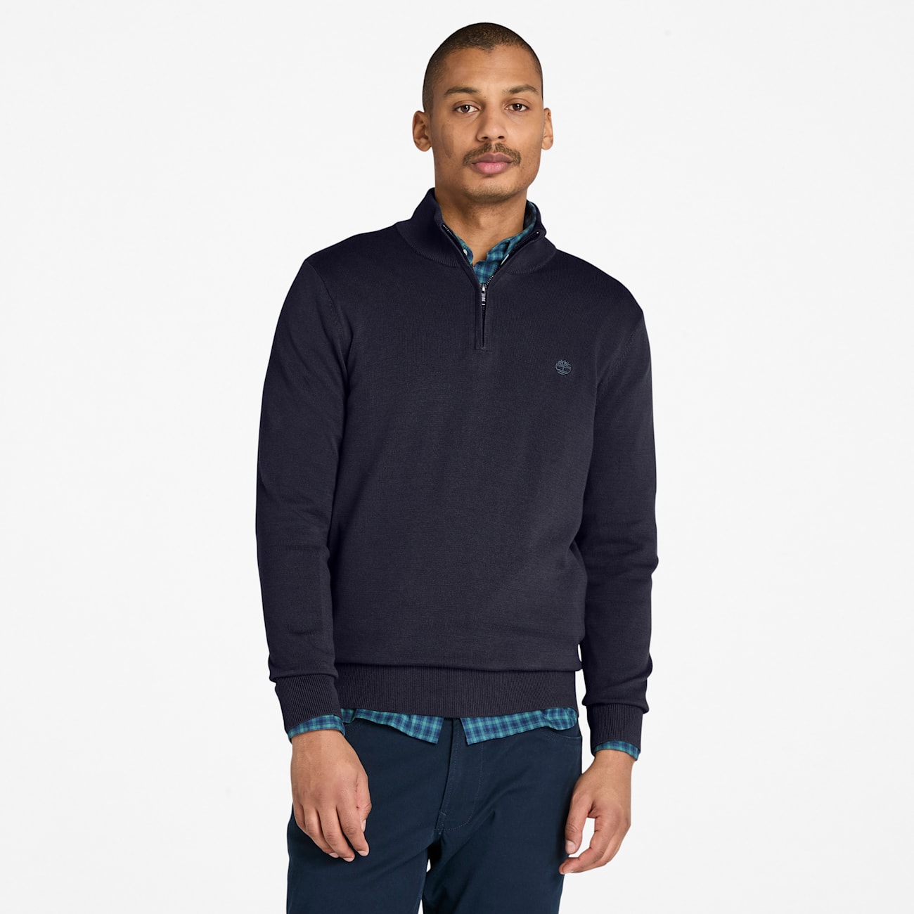 Timberland Maglione Blu Scuro in Cotone Biologico per Uomo