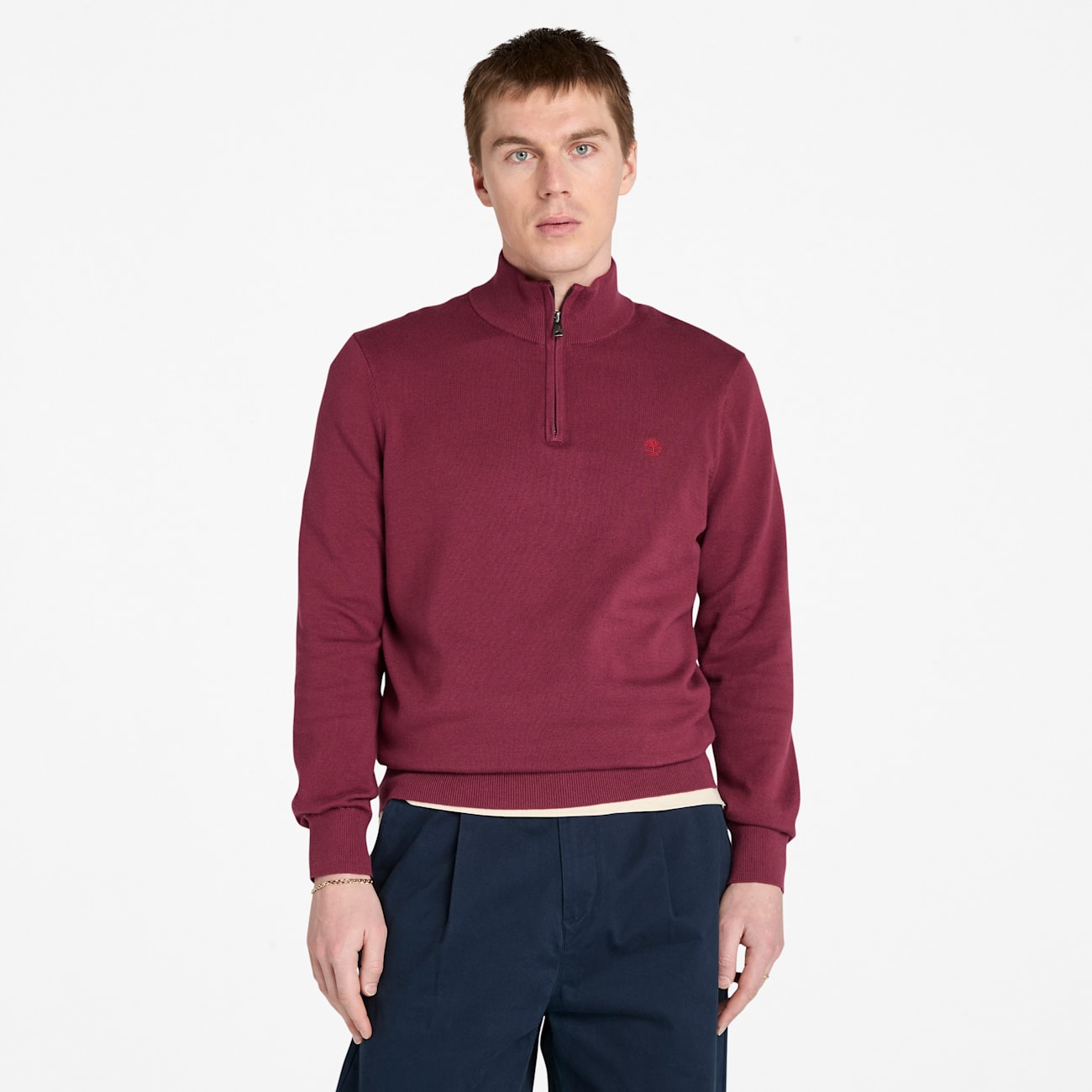 Timberland Maglione Eco-Friendly da Uomo Bordeaux