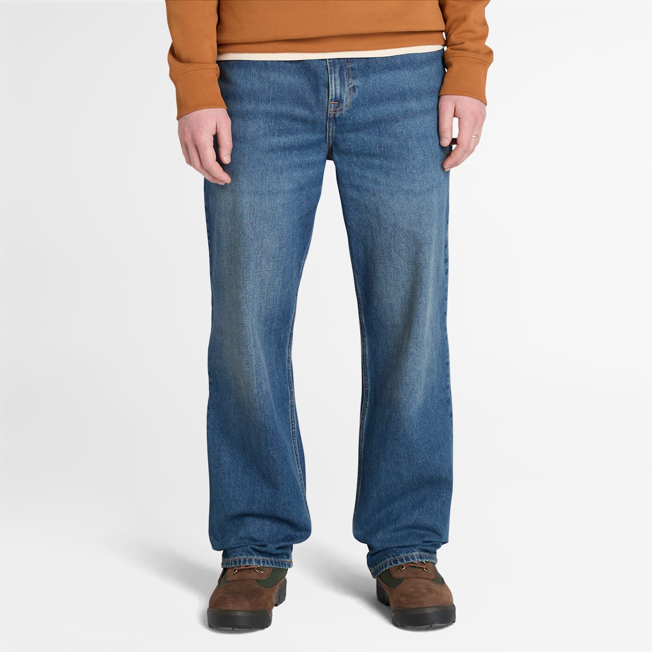 Timberland Pantaloni Sandown Ricamati in Denim