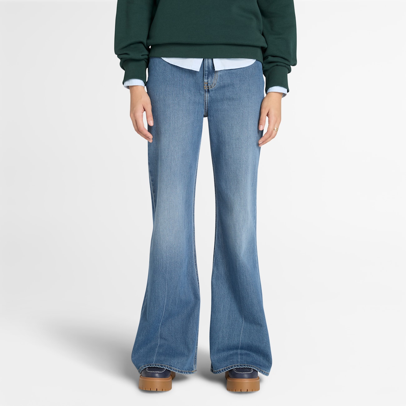 Timberland Pantaloni Svasati in Denim per Donne – Comfort e Stile Unici