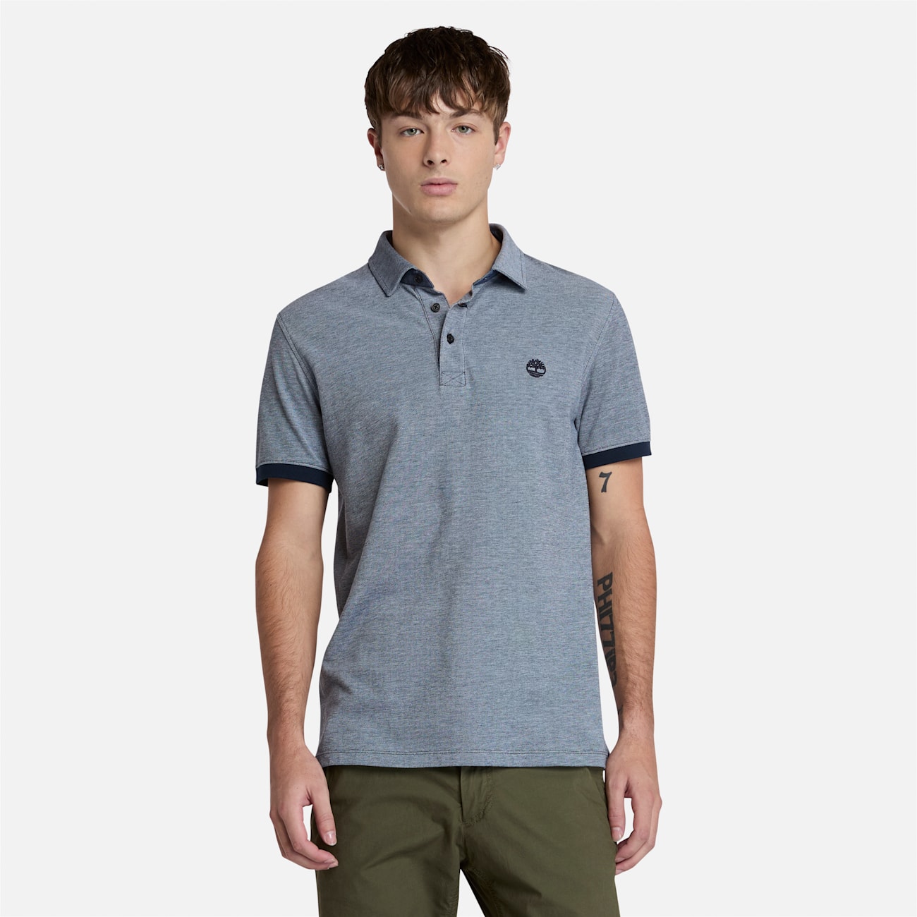 Timberland Polo Oxford Uomo Baboosic Brook Blu Scuro