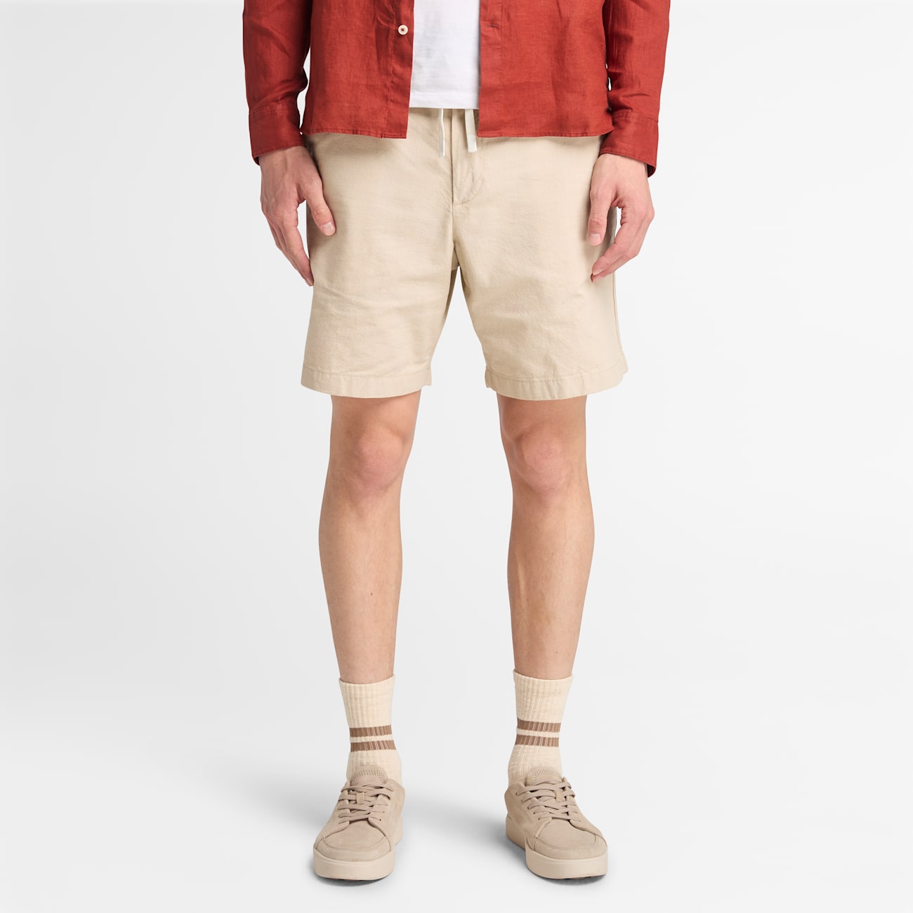 Timberland Shorts Uomo in Cotone e Lino con Girovita Elasticizzato - Stile e Comfort