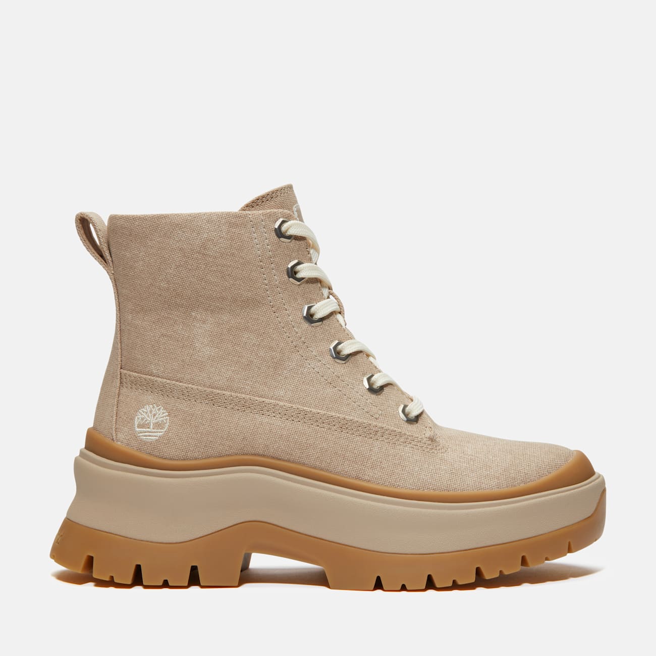 Timberland Stivale Beige Roxie Lane Mid per Donna Timberland Stivale Beige Roxie Lane Mid per Donna
