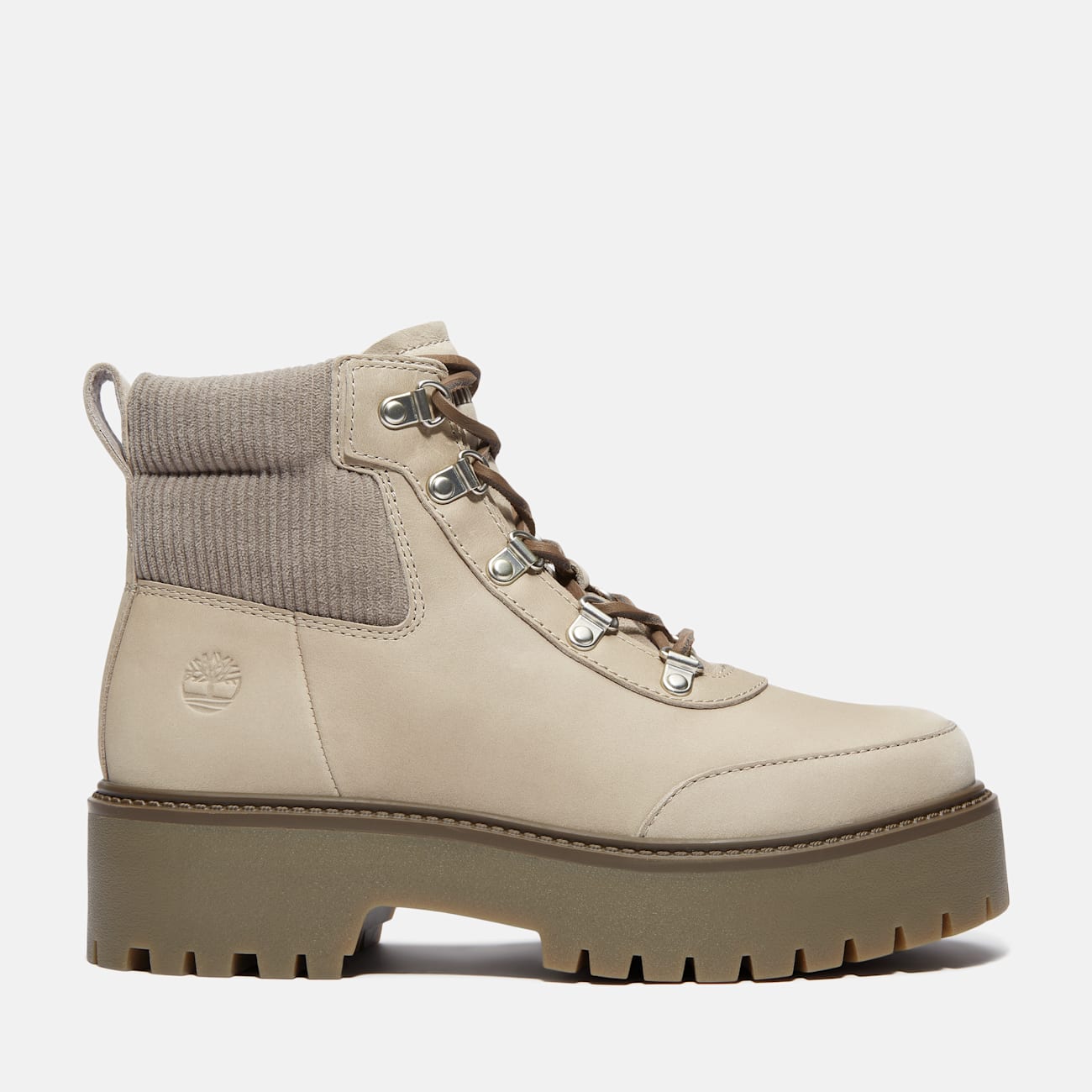 Timberland Stivale da Donna Grigio con Plateau Stone Street Timberland Stivale da Donna Grigio con Plateau Stone Street