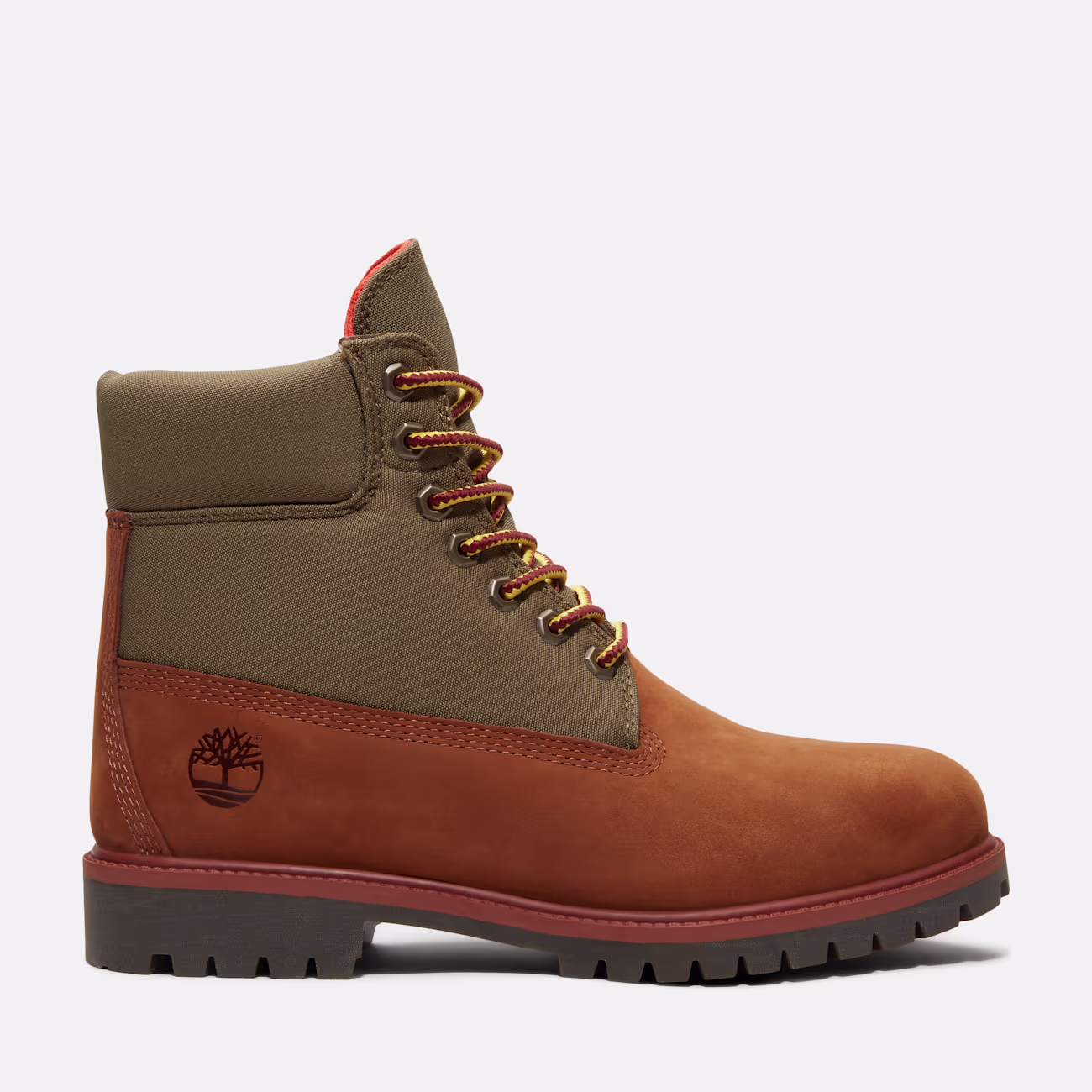 Timberland Stivali Impermeabili da Uomo in Verde e Marrone Timberland Stivali Impermeabili Heritage 6-Inch da Uomo