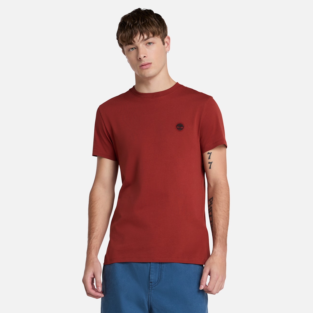 Timberland T-shirt Cotone Biologico Uomo Rosso - Stile e Comfort