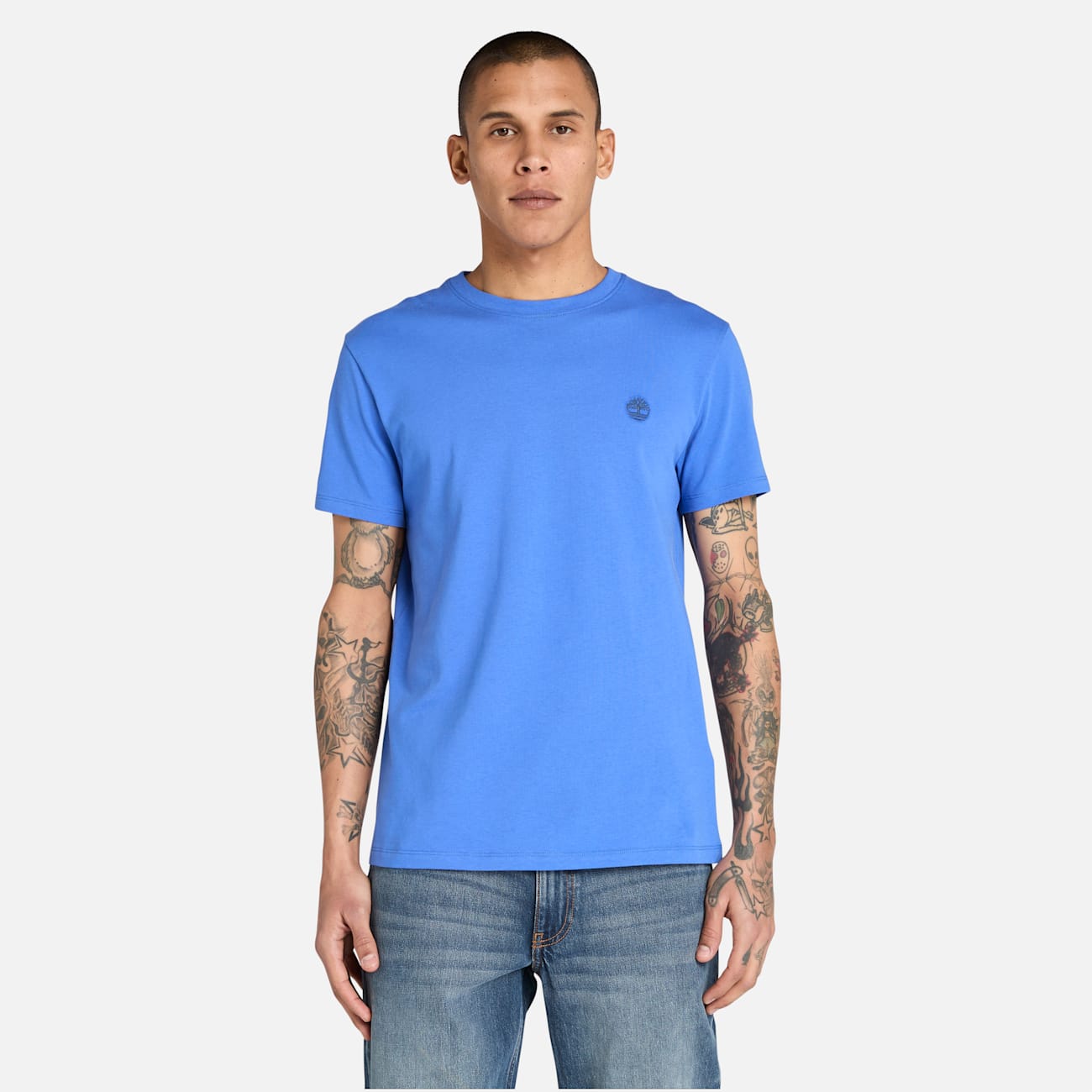 Timberland T-shirt Dunstan River Uomo in Blu Timberland T-shirt Dunstan River Uomo in Blu
