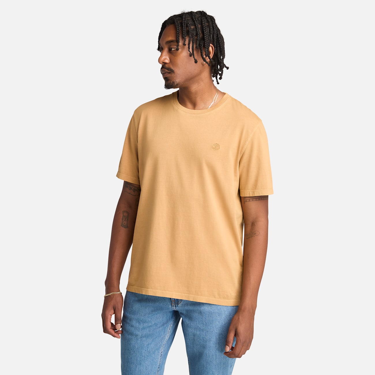 Timberland T-shirt Eco-Friendly Uomo Maniche Corte in Cotone Biologico