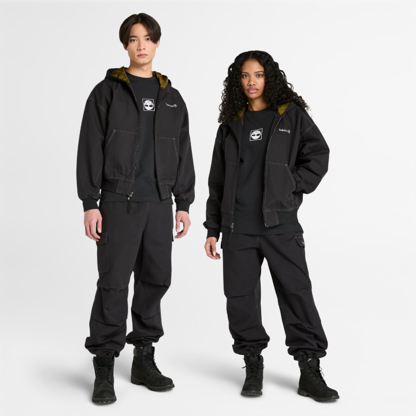 Timberland T-shirt Nera con Design Edgy per Outdoor