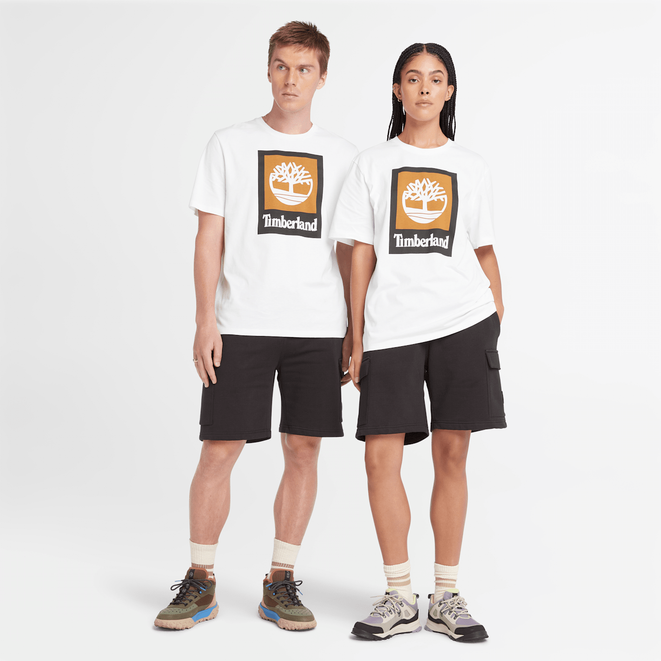 Timberland T-shirt Stack Logo per Tutti in Bianco - Comfort e Stile