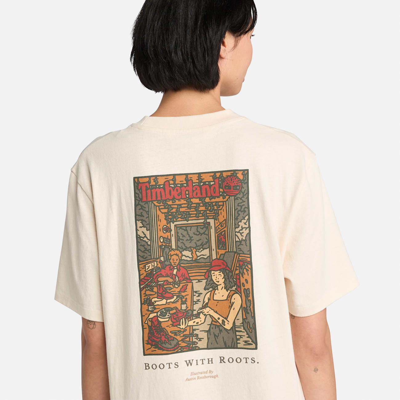 Timberland T-shirt Unisex Cotone "Boot Lab"