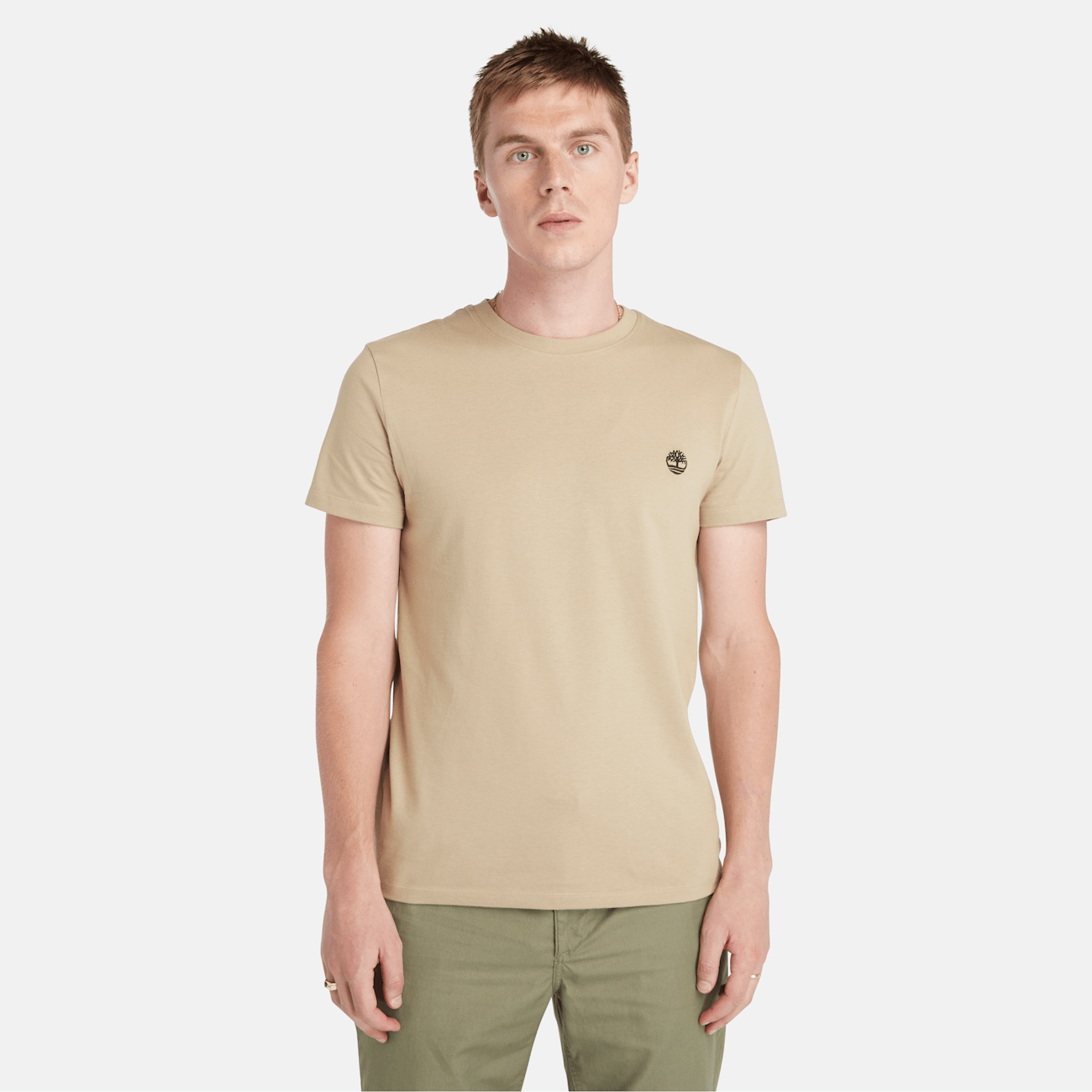 Timberland T-shirt Uomo Dunstan River Beige Slim Fit - Stile e Funzionalità