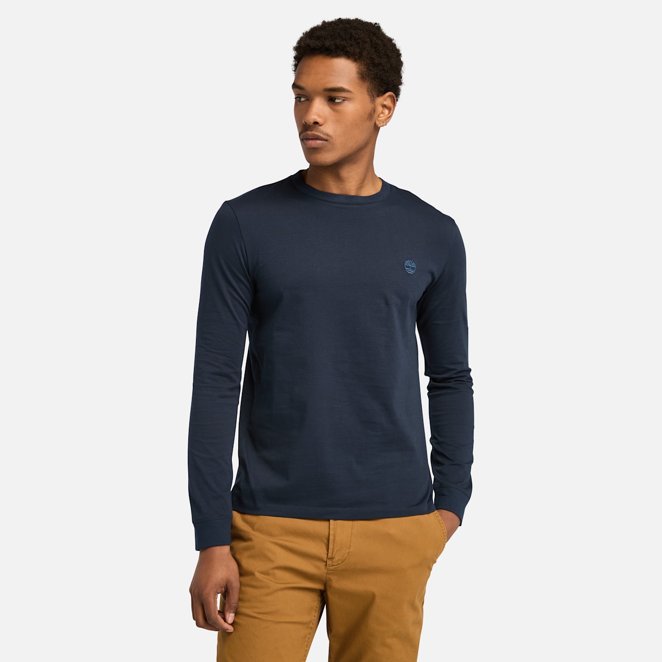Timberland T-shirt Uomo Dunstan River in Cotone Blu