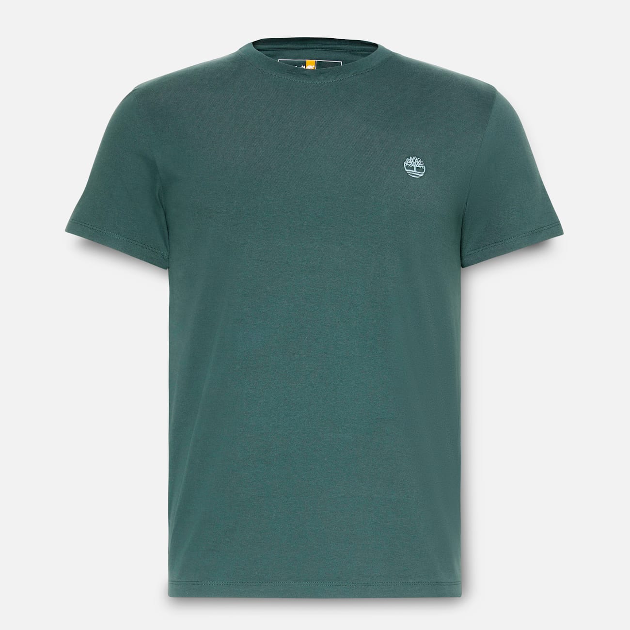 Timberland T-shirt Uomo Verde Scuro con Logo Ricamato Timberland T-shirt Verde Scuro Uomo Dunstan River