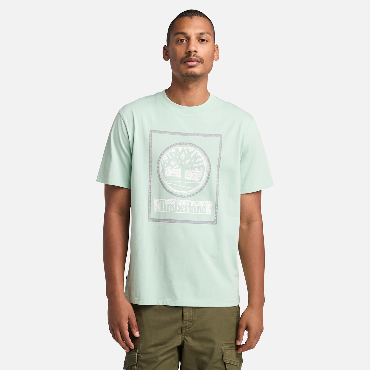 Timberland T-shirt Uomo Verde in Cotone Biologico Timberland T-shirt Uomo Verde in Cotone Biologico