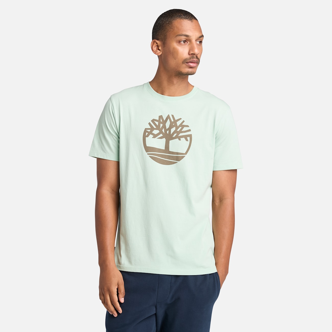 Timberland T-shirt Verde Kennebec River Uomo con Logo Timberland T-shirt Verde Kennebec River Uomo con Logo